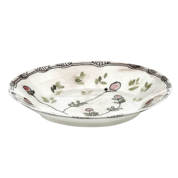 Marni Midnight Flowers Small Deep Plates Set Of 2 - Mirtillo Nude